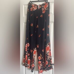Floral Black Skirt